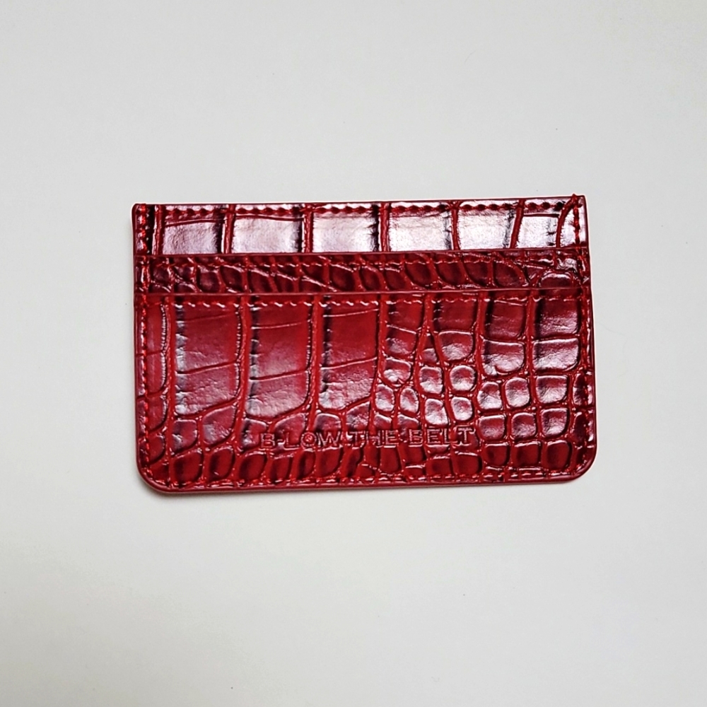 Red Crocodile Card Case